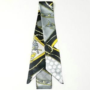 ⤵️⤵️1pc Black Polka Dot Design Satin Scarves